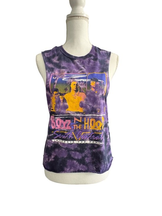 Philcos Tops - Boyz N The Hood Y2k 90s Tie-Dye Purple Retro Graphic Streetwear Tank Top S